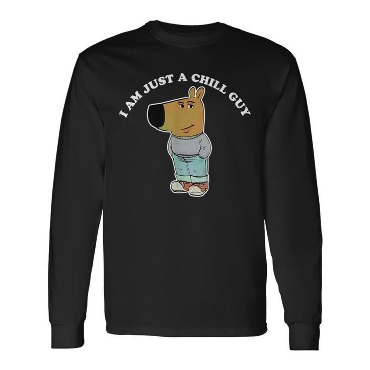 I'm Just A Chill Guy Meme Langarmshirts Geschenkideen