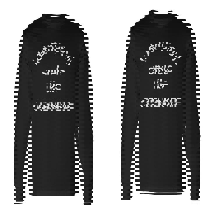 Je Parie Que Mon Âme Sent Comme Laille Natale D'oceanside En Californie T-shirt à manches longues
