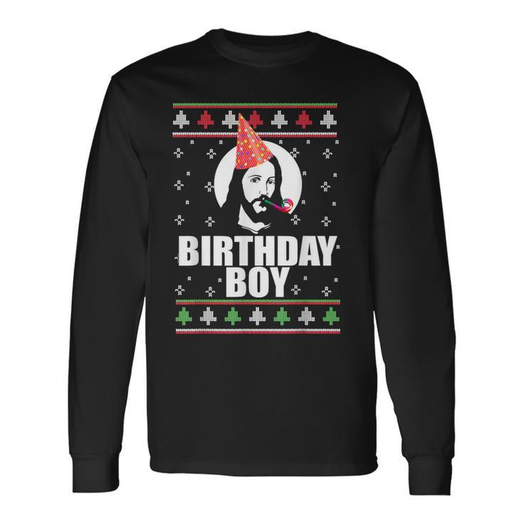 Jesus Nasty Christmas Knitted Jacket With Birthday Boy Langarmshirts Geschenkideen