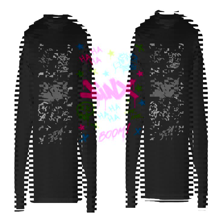 Graffiti Logo Long Sleeve T-shirt ★関税込 Mens Long Sleeve Streetwear/graffiti Tee, 'shades of Grey