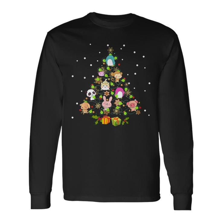 Kawaii Anime Christmas Tree Decor Winter Japanese Ornament Long Sleeve T-Shirt