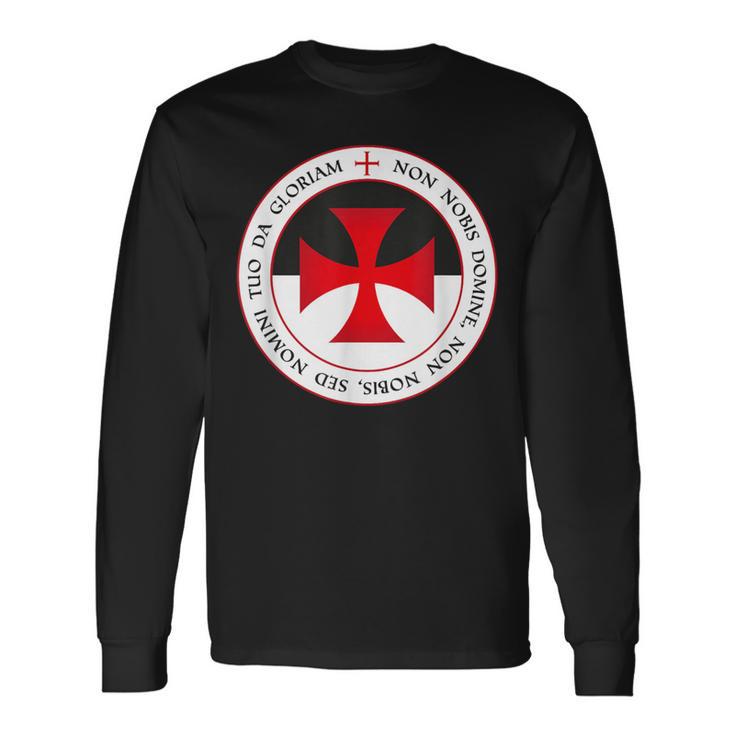 Knights Templar Cross And Seal Knight Langarmshirts Geschenkideen