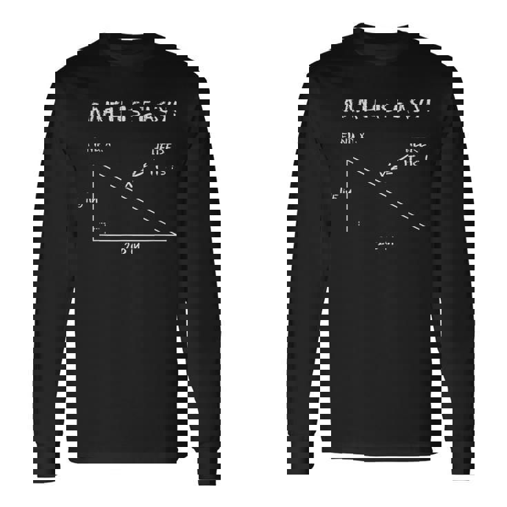 La Matemáticas Es Fácil Hallar X Aquí Es Camiseta de manga larga