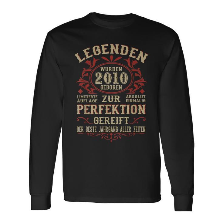 Legends 2010 Born intage 2010 Birthday Langarmshirts Geschenkideen