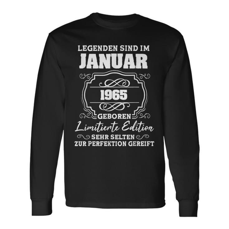 Legends Was Born In January 1965 60Th Birthday Man Langarmshirts Geschenkideen