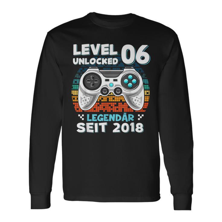 Level 6 Years Birthday Young Gamer 2018 Birthday Langarmshirts Geschenkideen