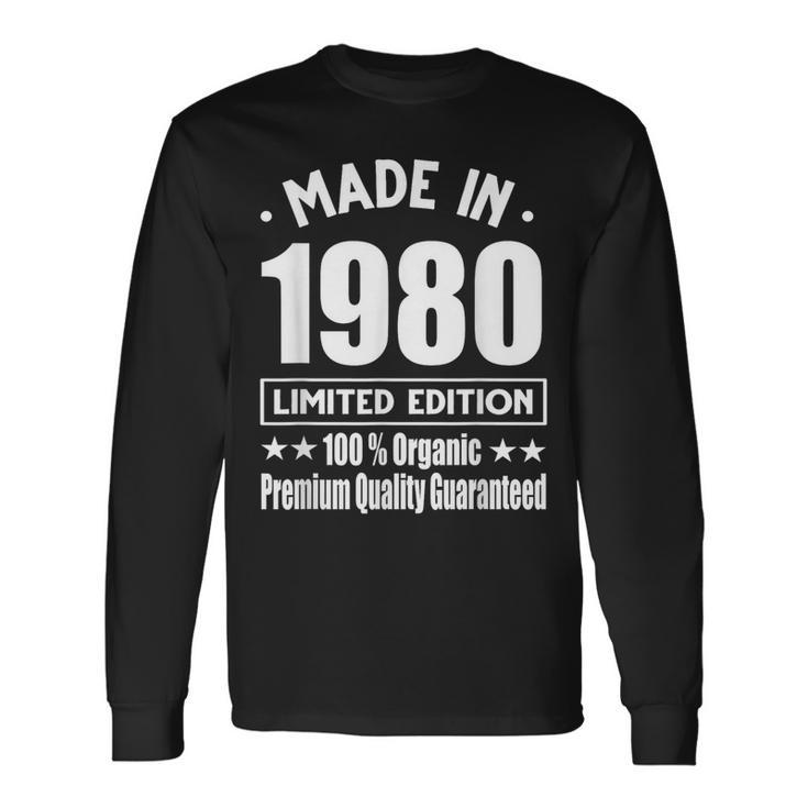 Limited Edition 1980 Birthday 1980 Geboren Jahrgang 1980 Langarmshirts Geschenkideen