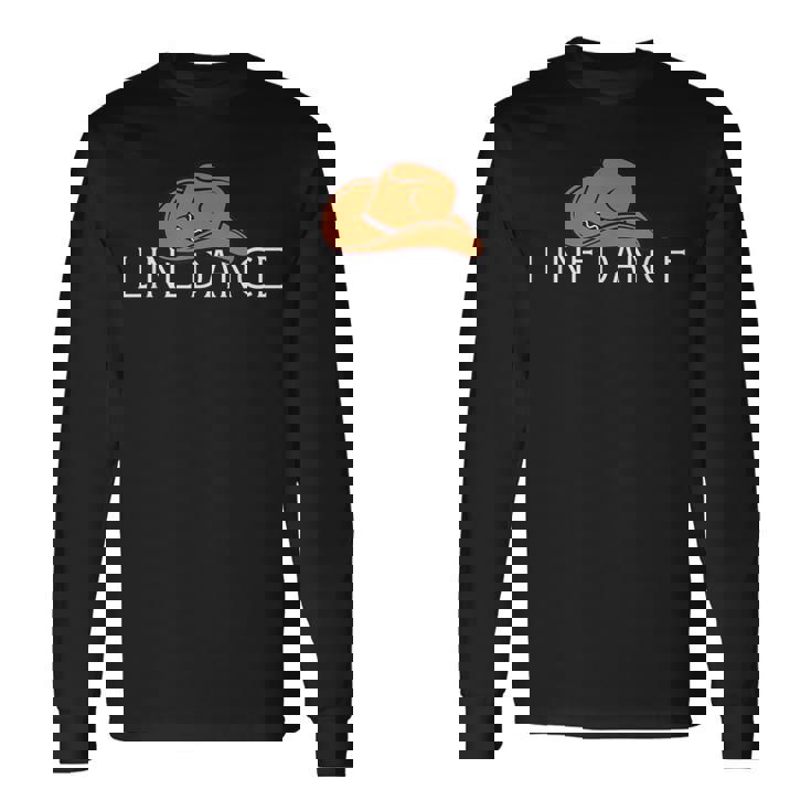 Line Dance Chapeau De Cowboy Country Music Line Dancer T-shirt à manches longues