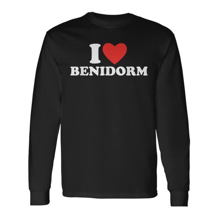 I Love Beni I Heart Ciudad De Benidorm España Benidorm Camiseta de manga larga