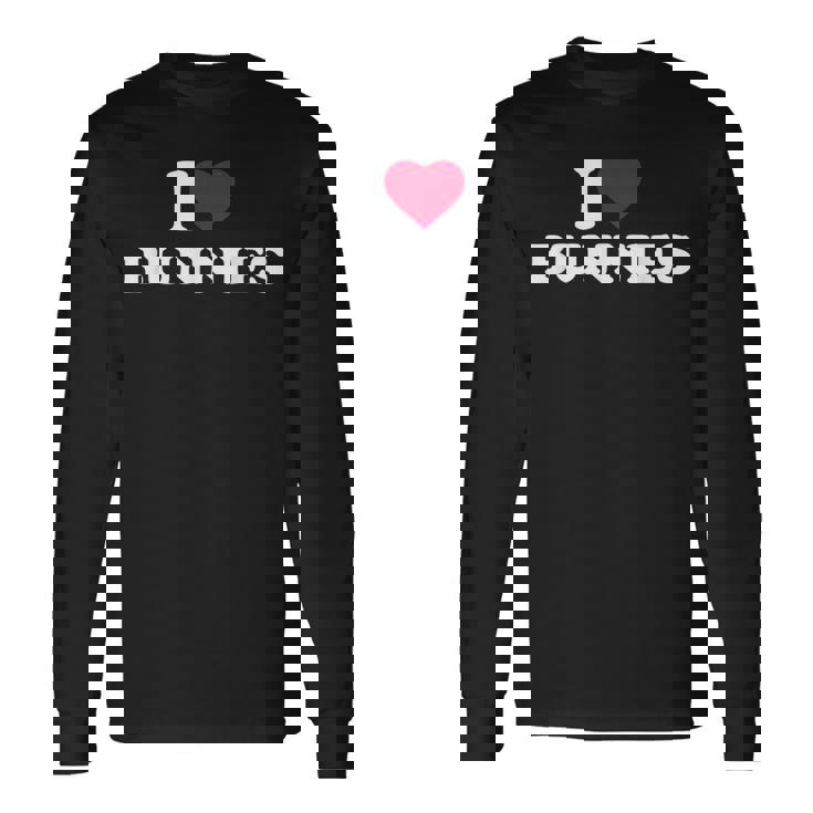 I Love Bunnies I Heart Bunnies Animal Lover Long Sleeve T-Shirt