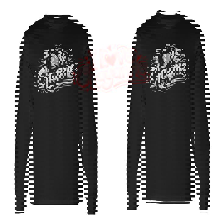 I Love Chayanne Novia Novio Parejas Nombre Camiseta de manga larga