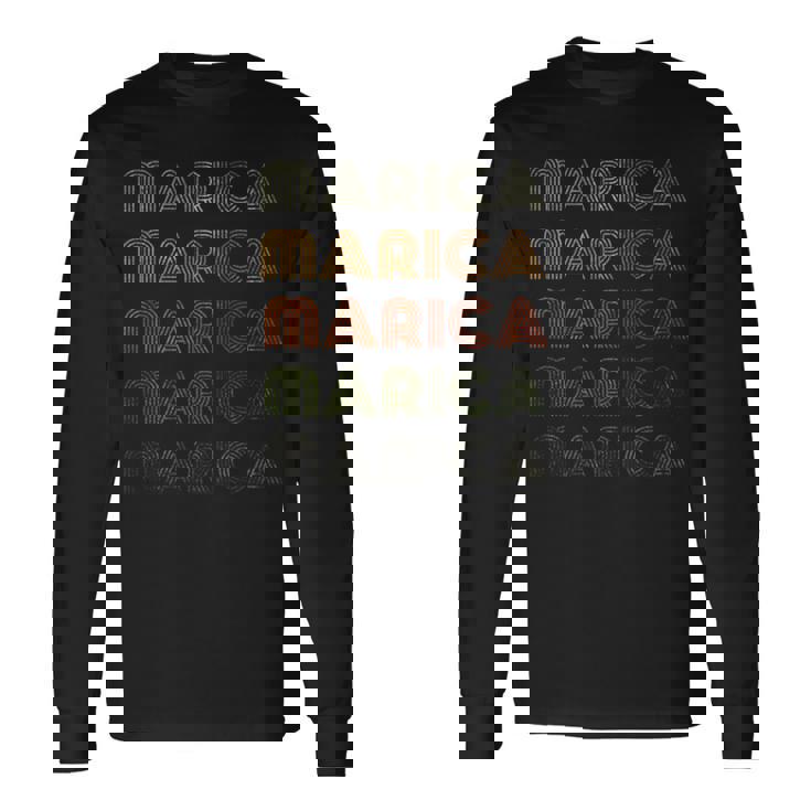 Love Heart Marica GrungeVintage Style Negro Marica Camiseta de manga larga