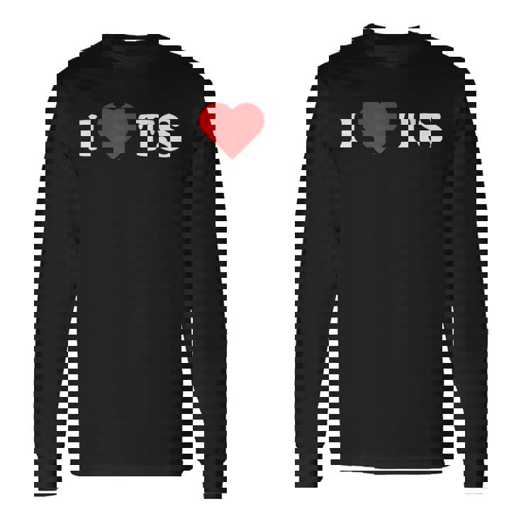 I Love Ts I Heart Ts Y2k Aesthetic Red Heart Camiseta de manga larga