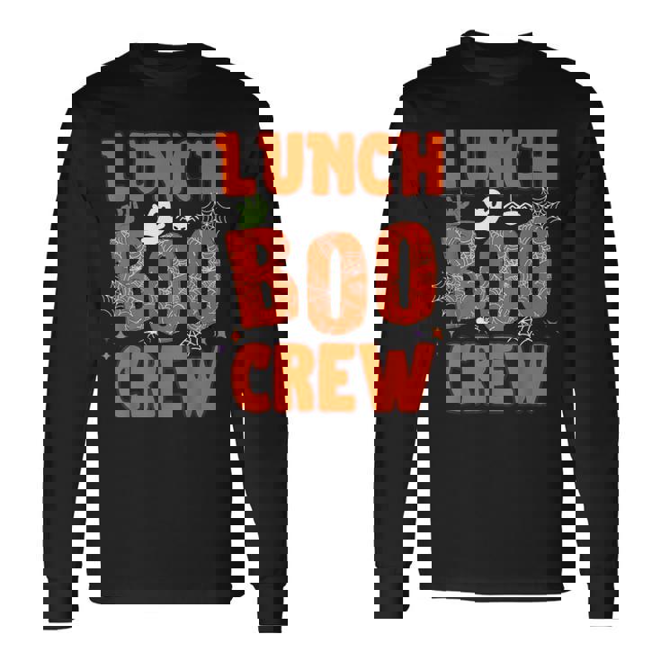 Lunch Lady Boo Crew Cafeteria Halloween Costume Matching Tee Long Sleeve T-Shirt
