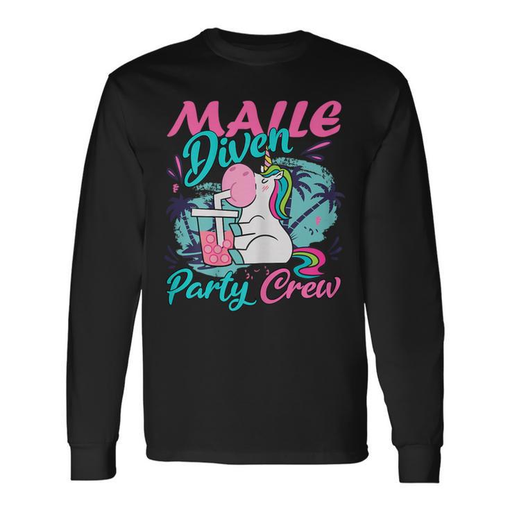 Malle Diven Party Crew Saufen Langarmshirts Geschenkideen