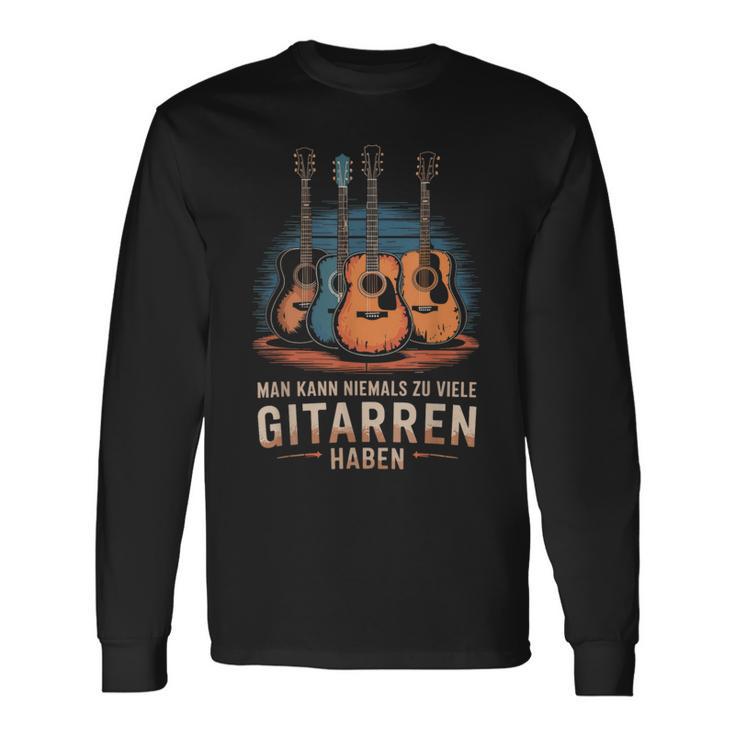 Man Kann Niemals Zuiele Gitarren Haben Gitarrist Langarmshirts Geschenkideen