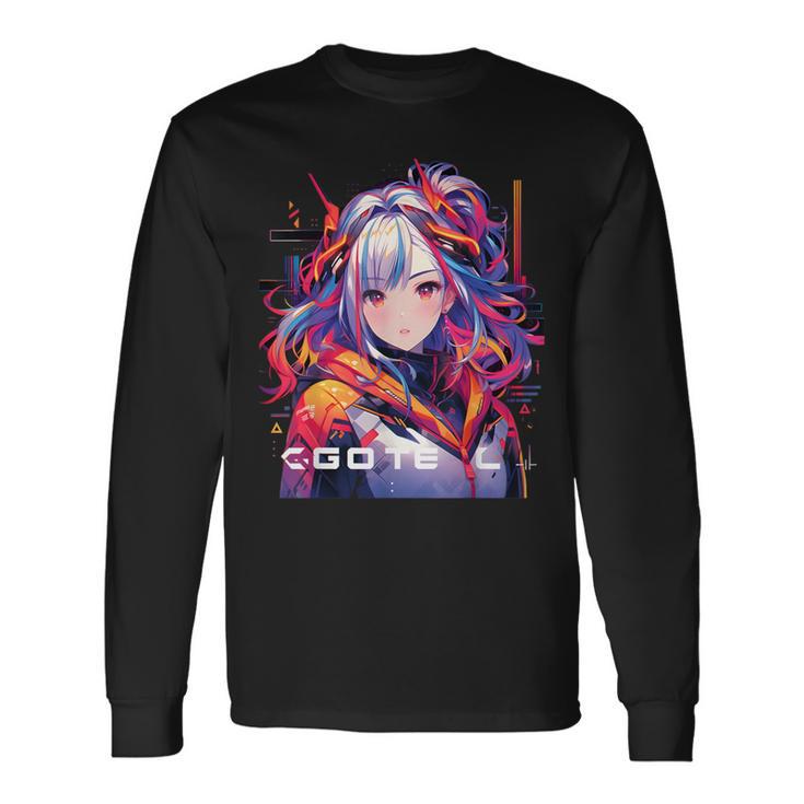 Manga Anime Aesthetic Cyberpunk Techwear Harajuku Langarmshirts Geschenkideen