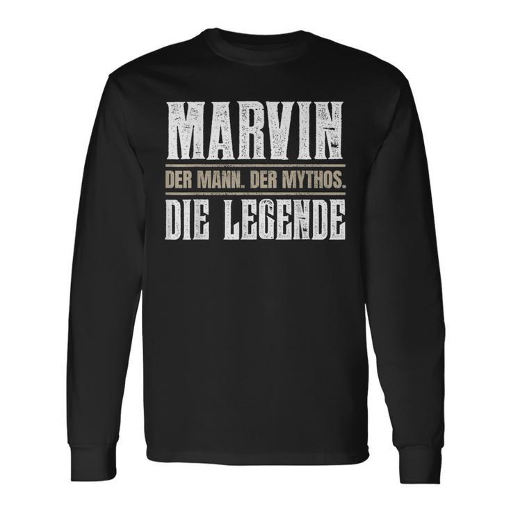 Marvin First Name Name Marvin Langarmshirts Geschenkideen