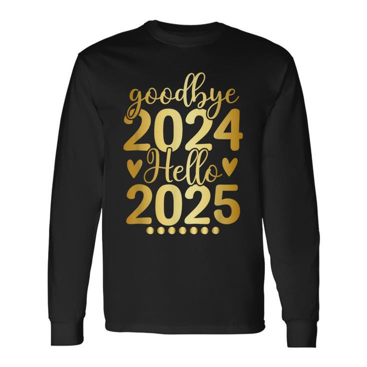 Matching Family Celebration New Year's Eve Goodbye 2024 Hello 2025 Langarmshirts Geschenkideen