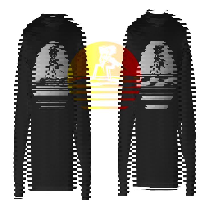 Mech Robot Synthwave Board Game Scythe Long Sleeve T-Shirt