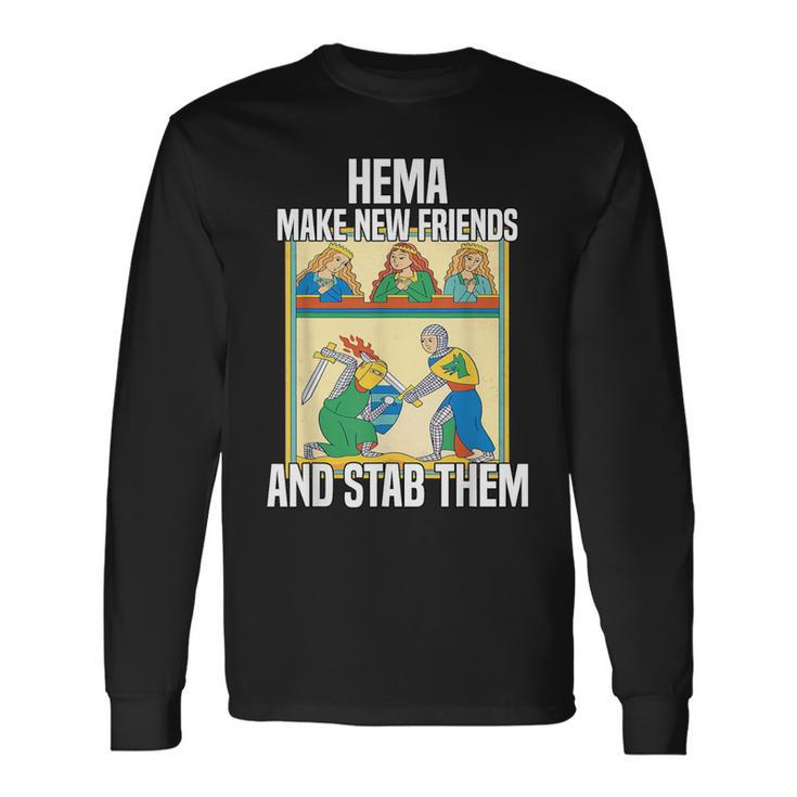 Medieval Sword Fighting Traditions And Tournaments Hema Langarmshirts Geschenkideen