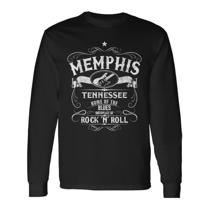 Memphis Tennessee Blues Country Music Usaintage Souvenir Langarmshirts Geschenkideen