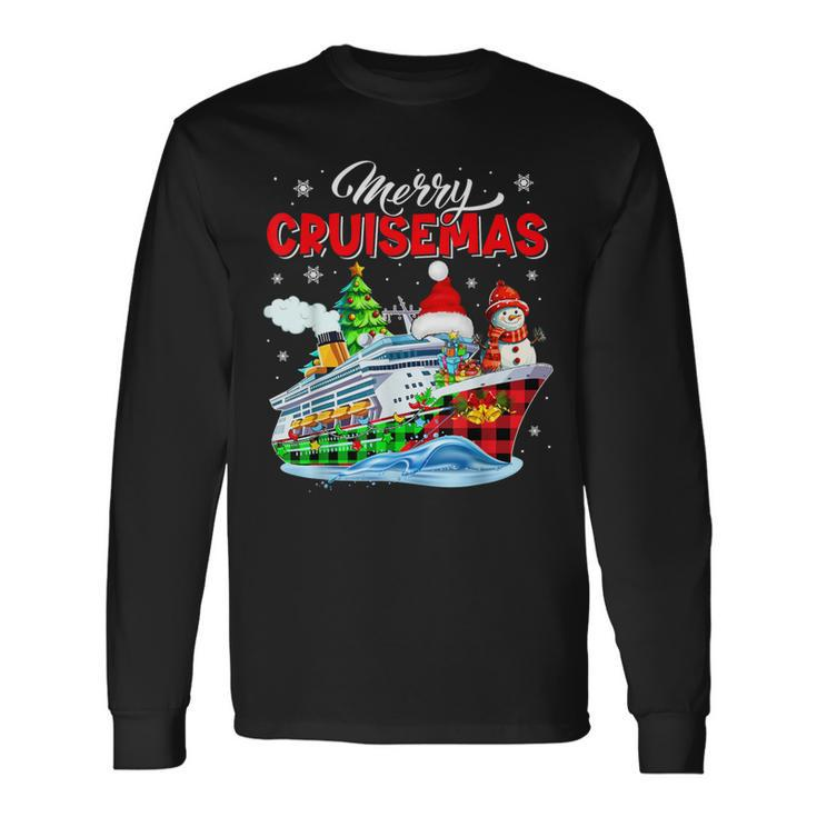 Merry Christmas Cruise Santa Cruise Ships Xmas Symbols Lover Langarmshirts Geschenkideen