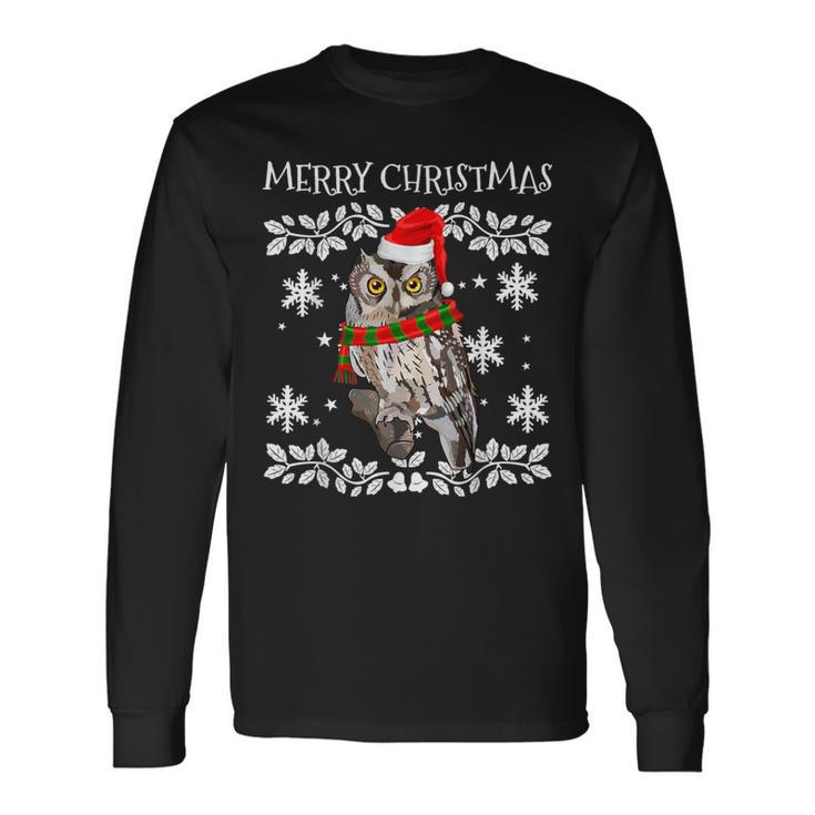 Merry Christmas Ornament Whiskered Screech-Owl Ugly Xmas Long Sleeve T-Shirt Gifts ideas Merry Christmas Ornament Whiskered Screech-Owl Ugly Xmas Long Sleeve T-Shirt Gifts ideas