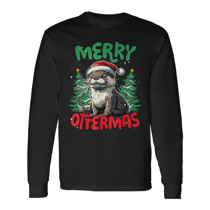 Merry Ottermas Otter Christmas Langarmshirts Geschenkideen