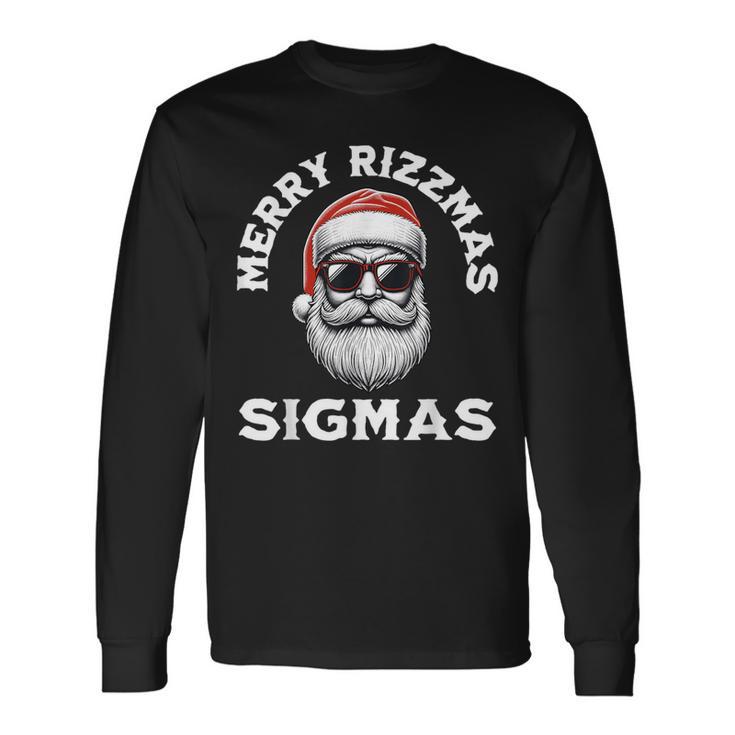 Merry Rizzmas Sigmas Rizz Christmas Santa N Gen Alpha Langarmshirts Geschenkideen