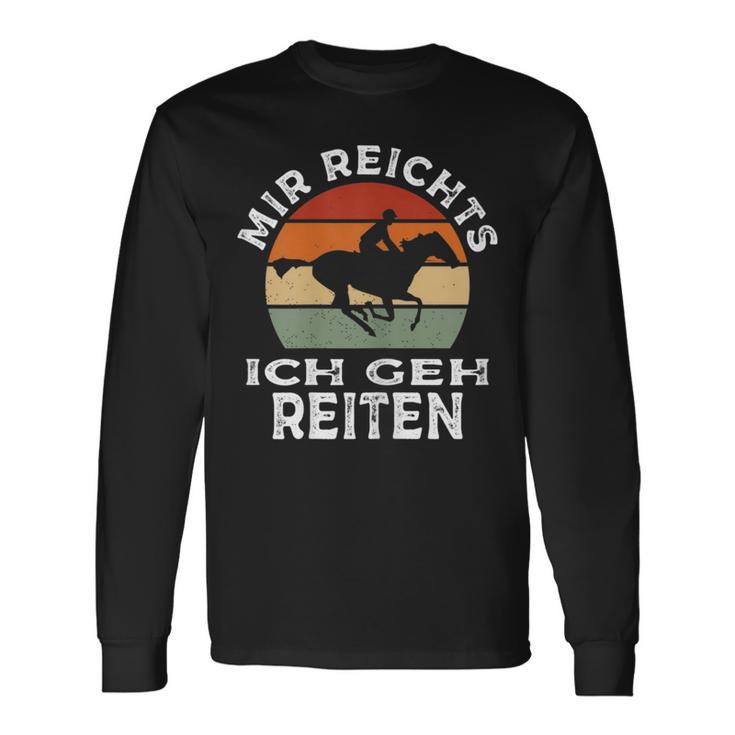 Mir Reichts Ich Geh Reitenintage Retro Rider S Langarmshirts Geschenkideen