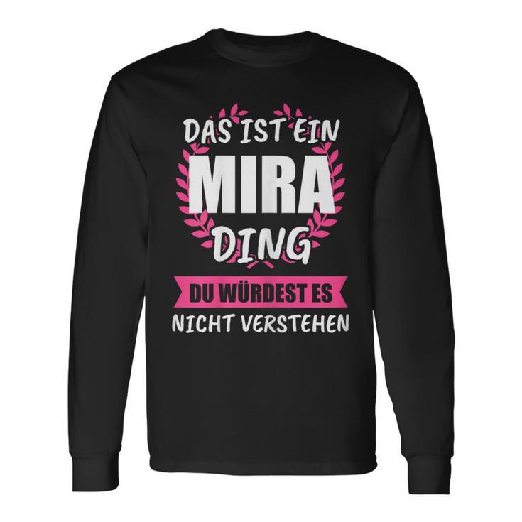 Mira Name First Name Langarmshirts Geschenkideen