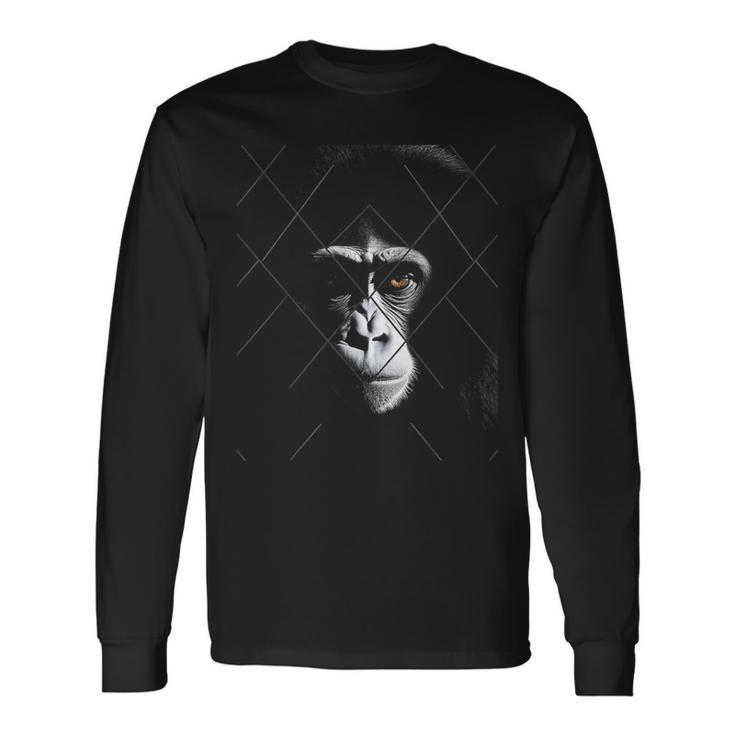 Mono Animal Motivo Arte Mono Camiseta de manga larga