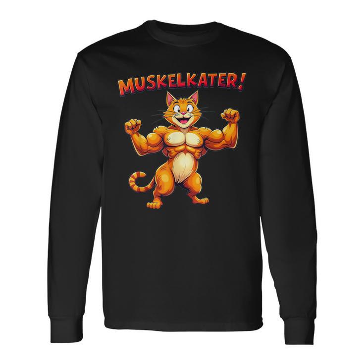 Muscle Soreness Cat Fitness With Cat Motif Langarmshirts Geschenkideen