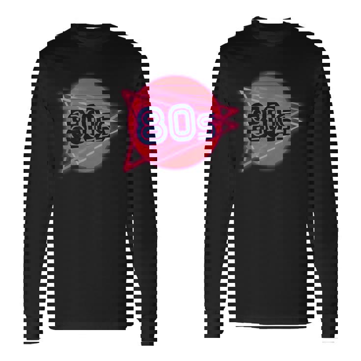Nacido En Los Años 80 Neon Light Disco Música Cumpleaños Punk Music Camiseta de manga larga