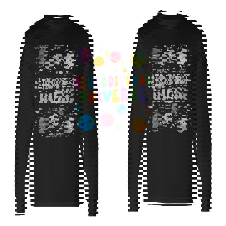 Neurodiverse Universe Autism Awareness Understand Accept Long Sleeve T-Shirt