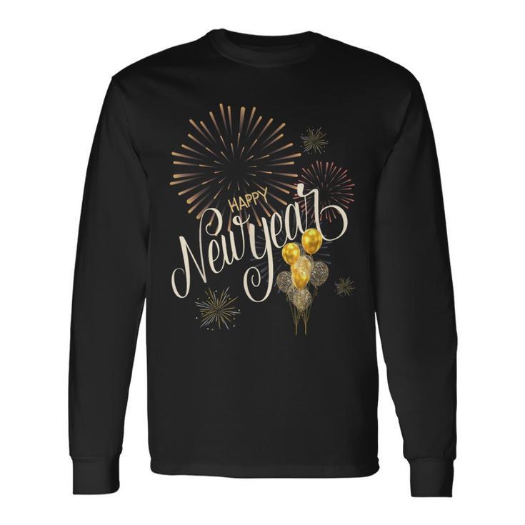 New Year's Eve Fireworks Happy New Year 2024 Langarmshirts Geschenkideen