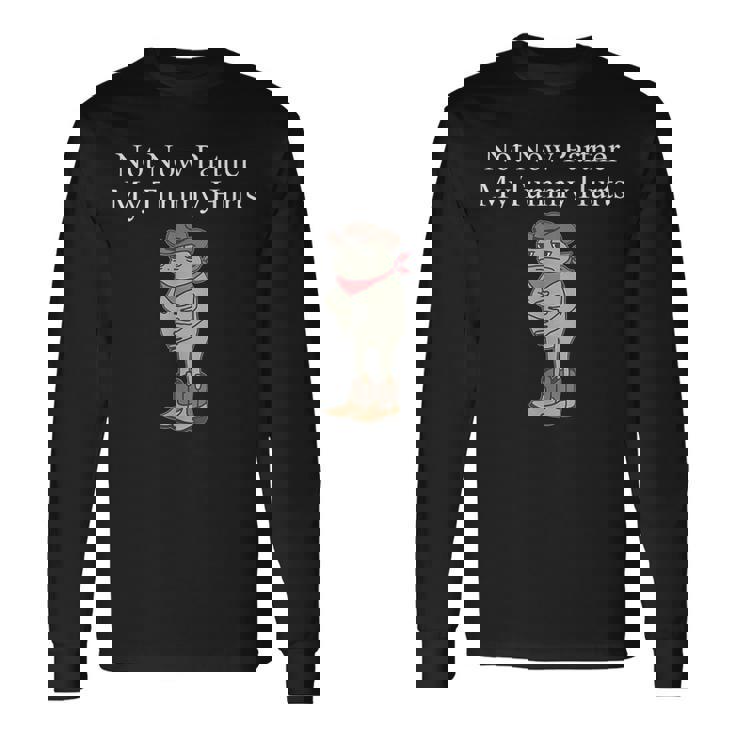 Not Now Partner My Tummy Hurts Long Sleeve T-Shirt