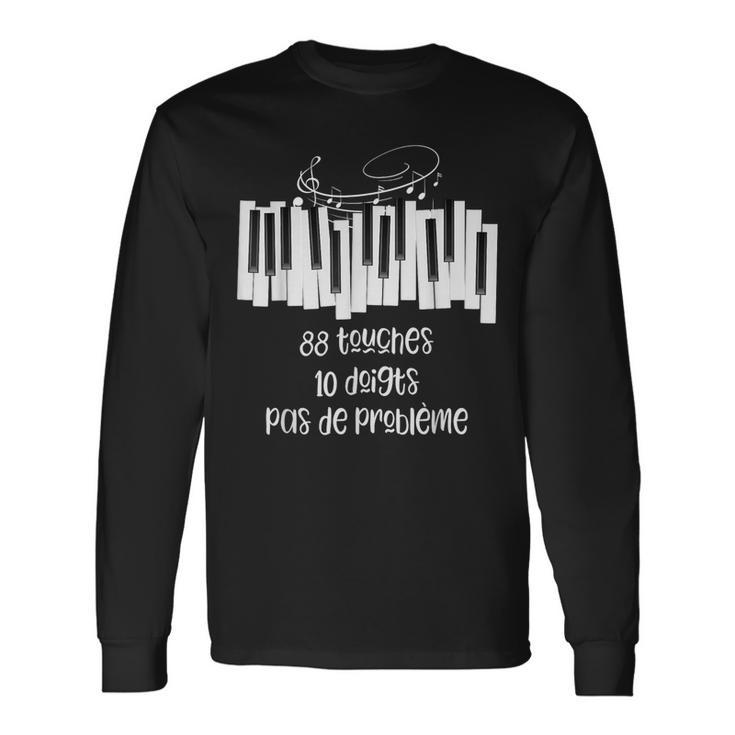 T-shirt Notes De Musique Clavier Coloré - Pour Pianiste, Musicien, Mélomane, Coupe Classique