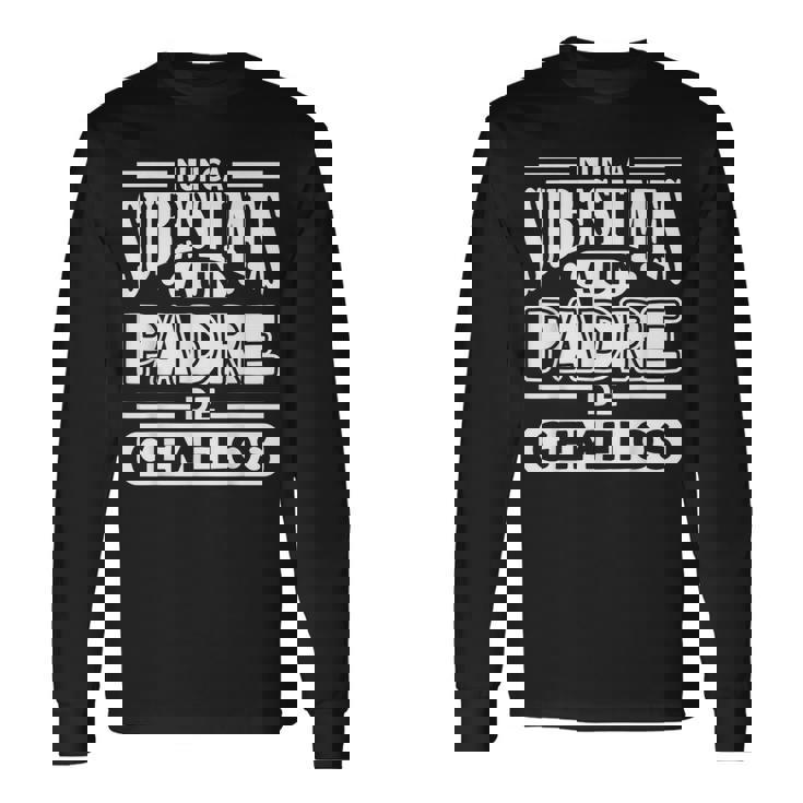Nunca Subestimes A Un Padre De Gemelos Papá Mellizos Camiseta de manga larga