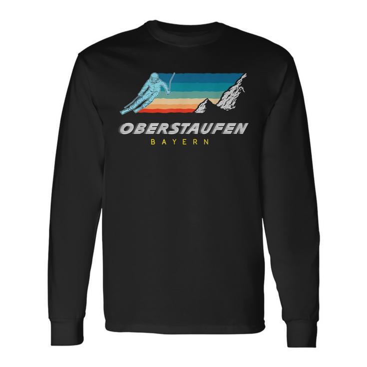 Oberstaufen Bayern Germany Retro 80S Ski Langarmshirts Geschenkideen