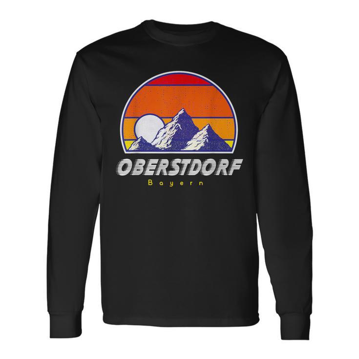 Oberstdorf Bayern Germany Retro 80S Ski Holidays Langarmshirts Geschenkideen