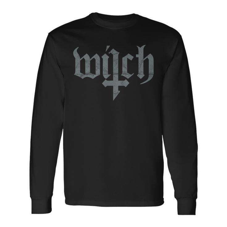 Occult Witch Satan Gothic Grunge Satan Devil Witch Langarmshirts Geschenkideen