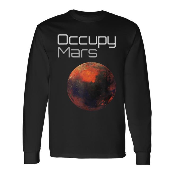 Occupy Mars Planet Mars Conquer Langarmshirts Geschenkideen