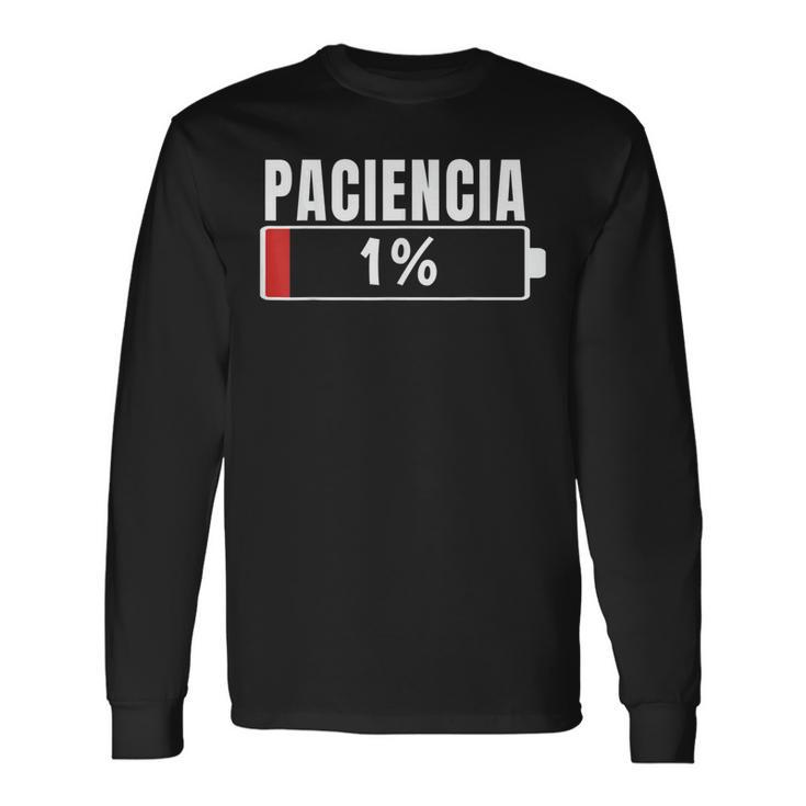Paciencia At 1 Regalo Divertido Cumpleaños Pijama Parejas Camiseta de manga larga