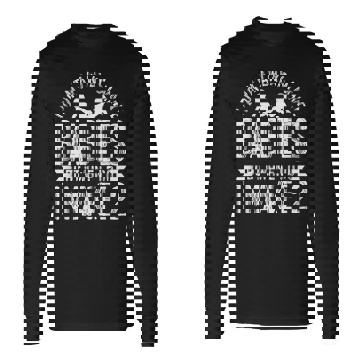 Papá Gemelos Mellizos Padre Camiseta de manga larga