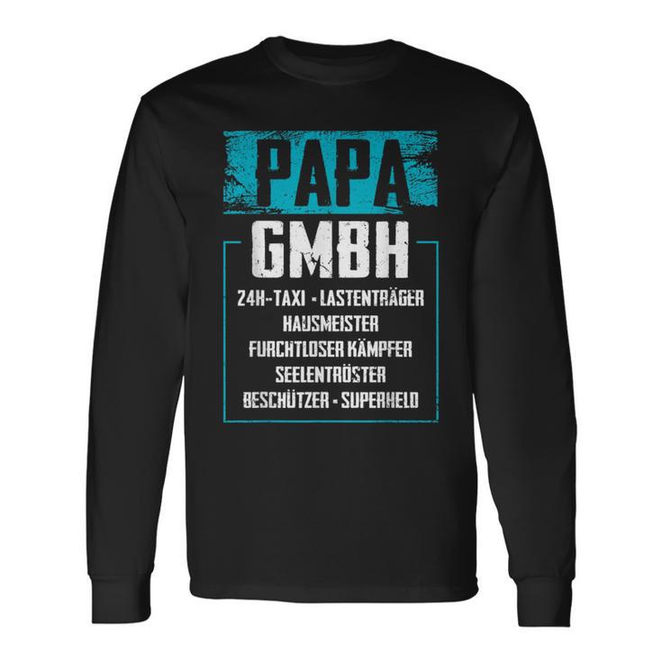 Papa Gmbh Firma Saying Business Father Family Langarmshirts Geschenkideen