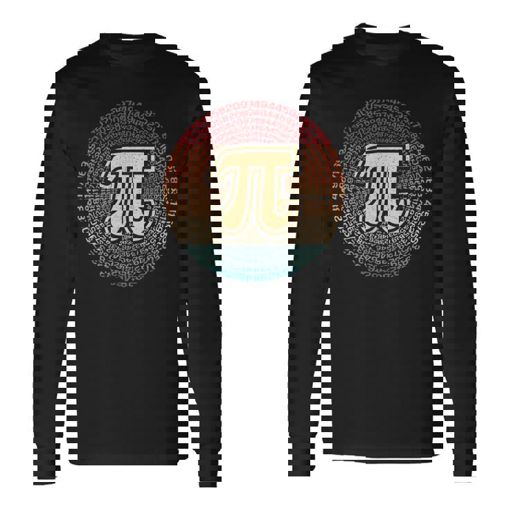 Pi Day Math Teacher Student 314 Retro Long Sleeve T-Shirt