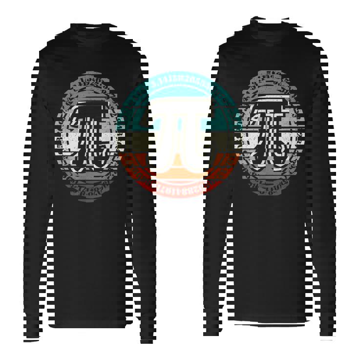 Pi Day Retro Pi Symbol Math Teacher Nerd Geek 314 Long Sleeve T-Shirt