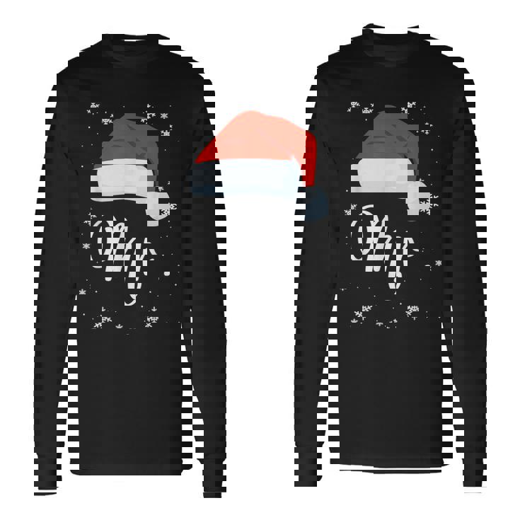 Pijamas Navideños A Juego Para Parejas Mr And Mrs Claus Camiseta de manga larga